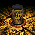 Upload the image to the gallery viewer: Solar LED Tree of Life Lantern
